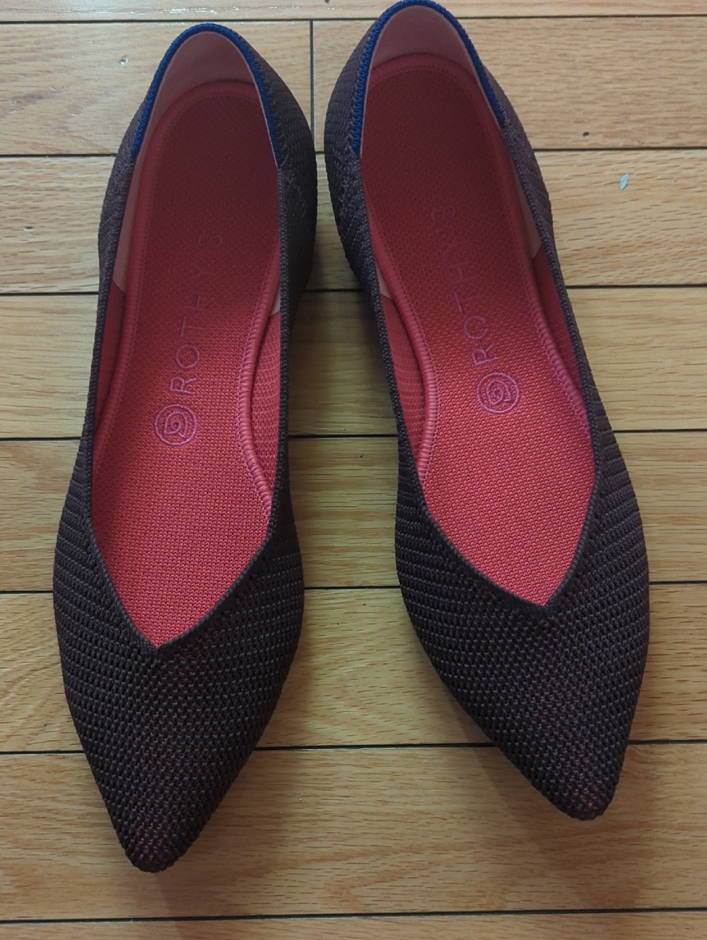 Rothy's Pointed Ballet Flat in Plum With Hot Pink Undertones - Limited Edition